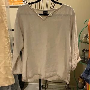 Eileen Fisher Cream Blouse